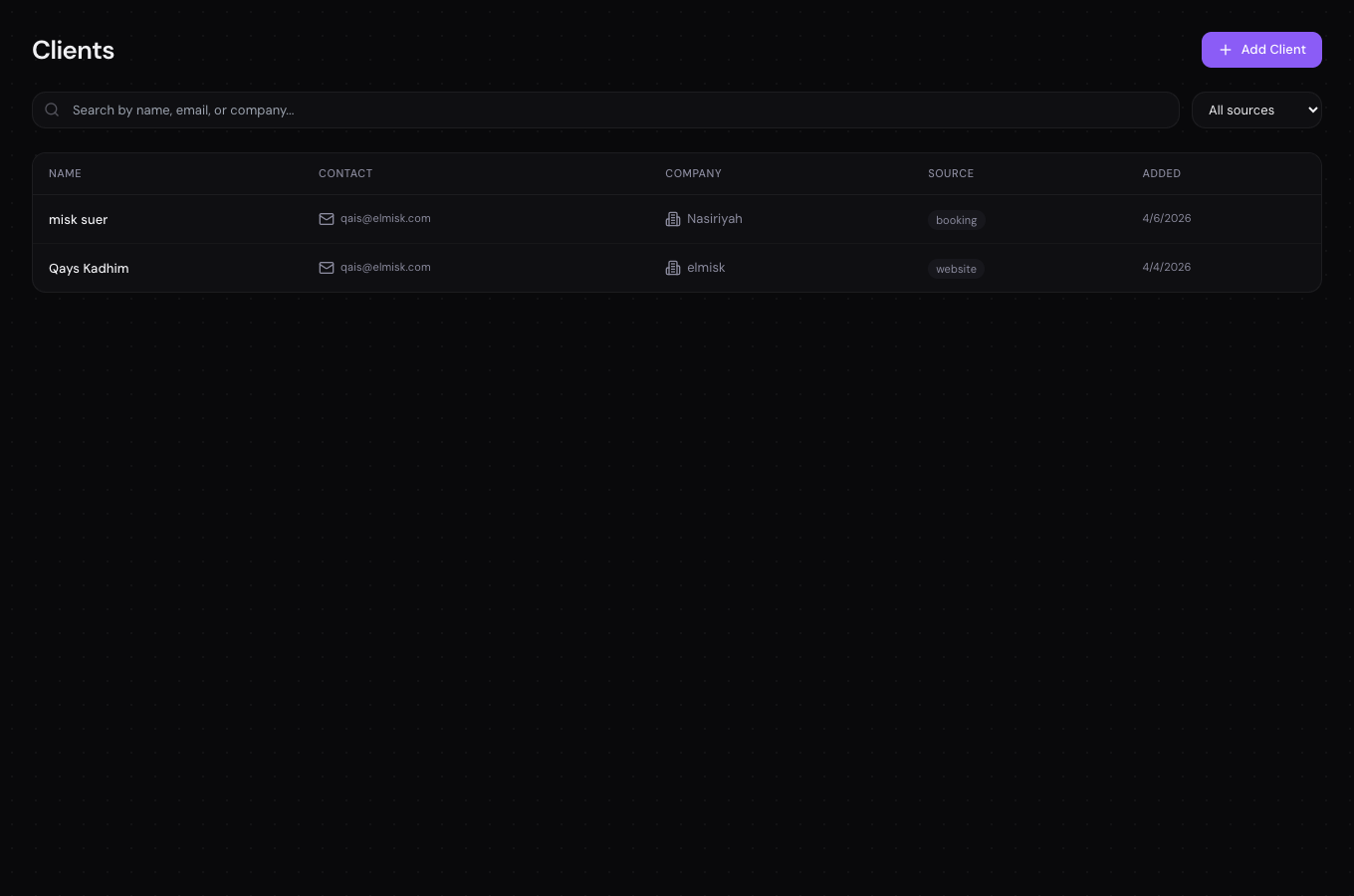 Client CRM - Workraft screenshot