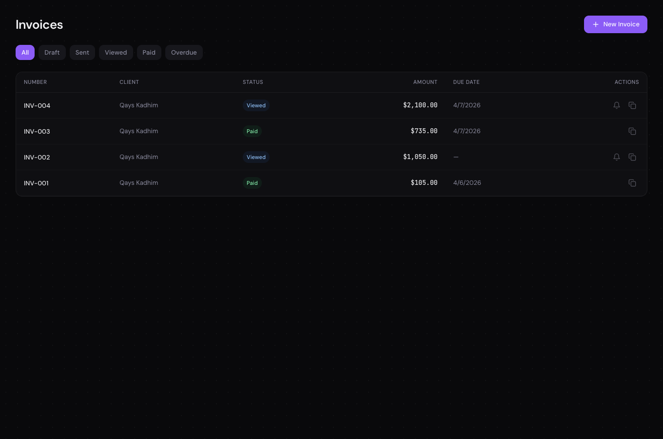 Invoicing - Workraft screenshot
